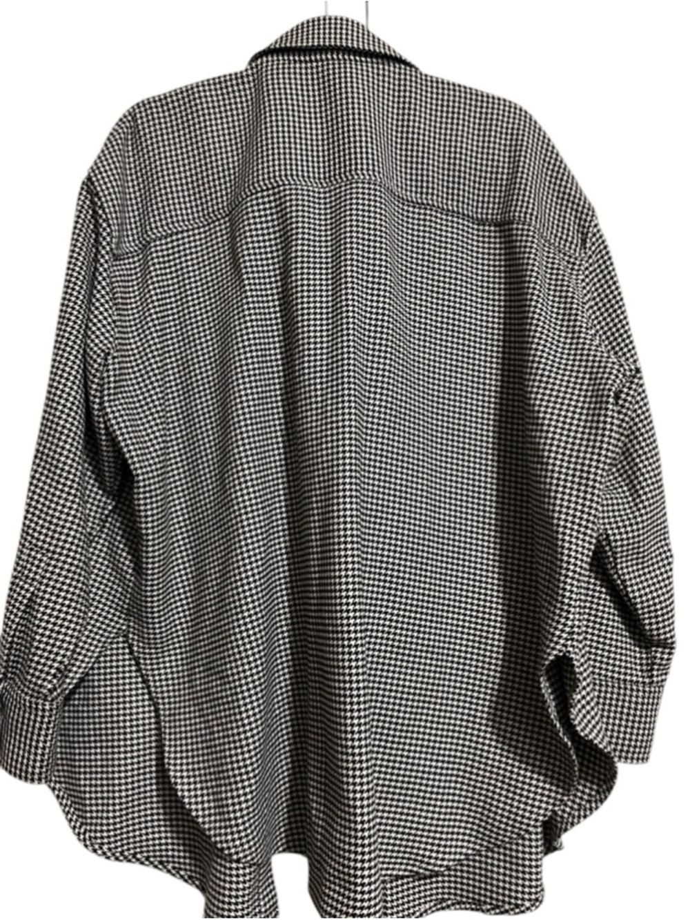 EUC Women's H&M Houndstooth Blazer L Black White - Picture 3 of 8